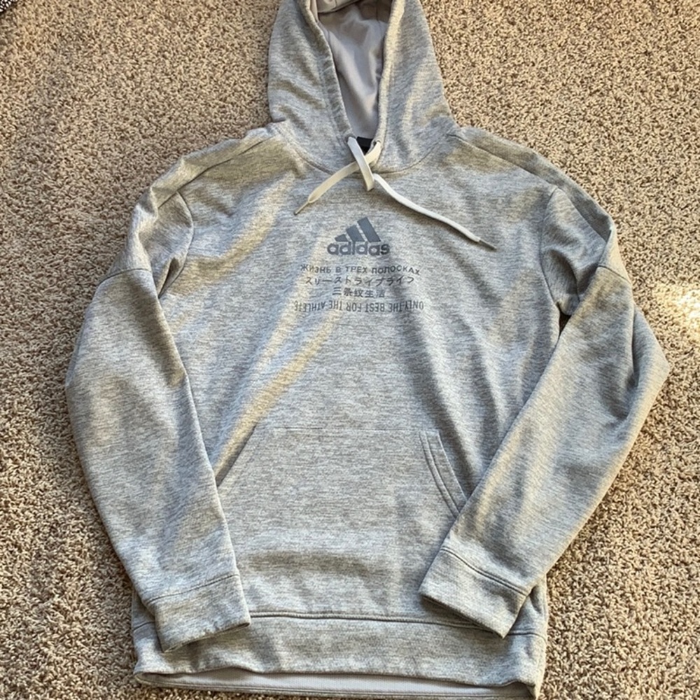 Adidas Men’s Classic Gray Hoodie Size Medium